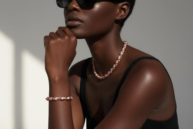 OCEAN MAXI Designer Bracelet / Necklace Soft Pink