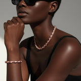 OCEAN MAXI Designer Bracelet / Necklace Soft Pink