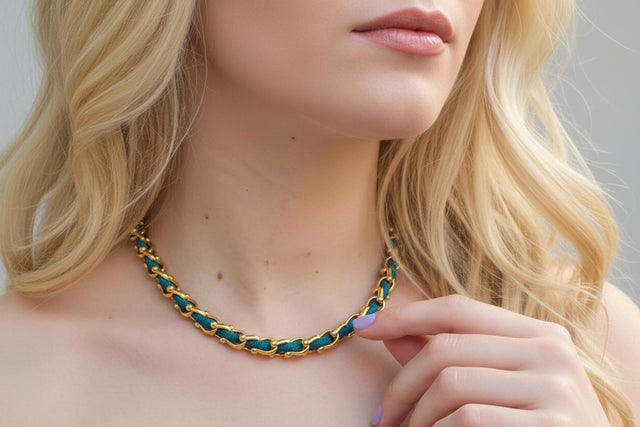 OCEAN MAXI Designer Bracelet / Necklace Teal