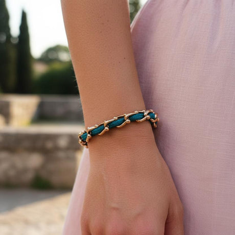 OCEAN MAXI Designer Bracelet / Necklace Teal