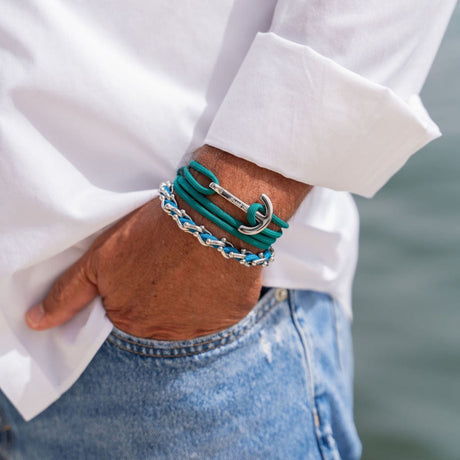 OCEAN MAXI Designer Bracelet / Necklace Teal