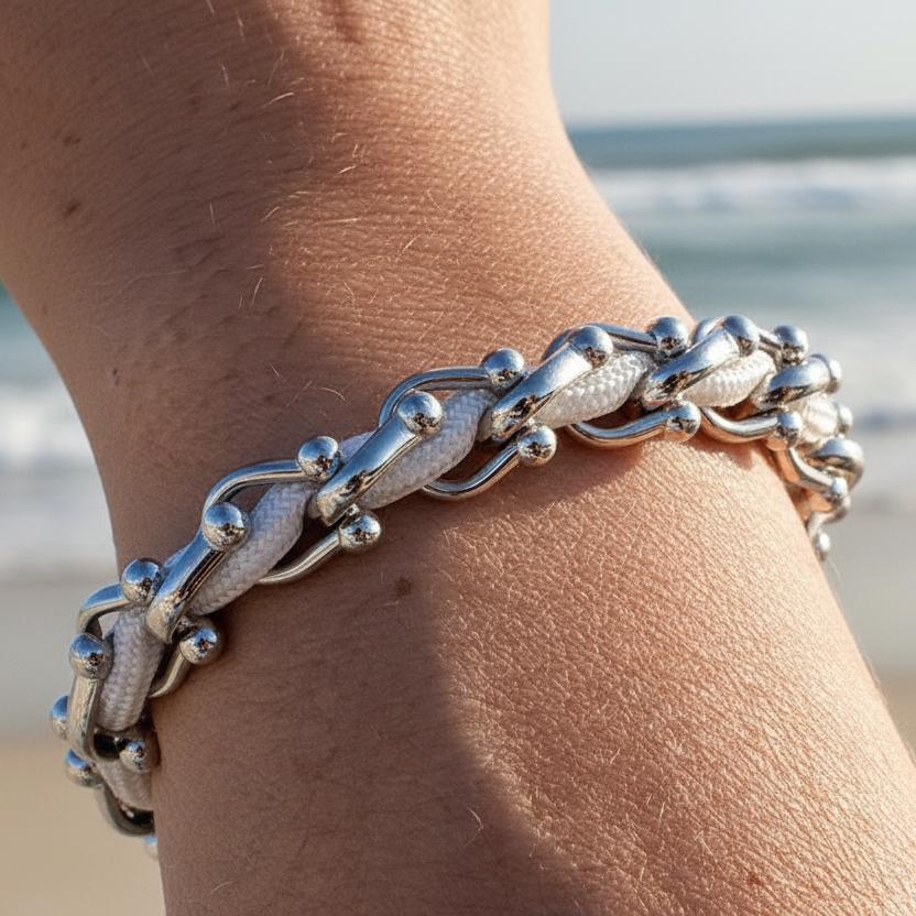 OCEAN MAXI Designer Bracelet / Necklace White