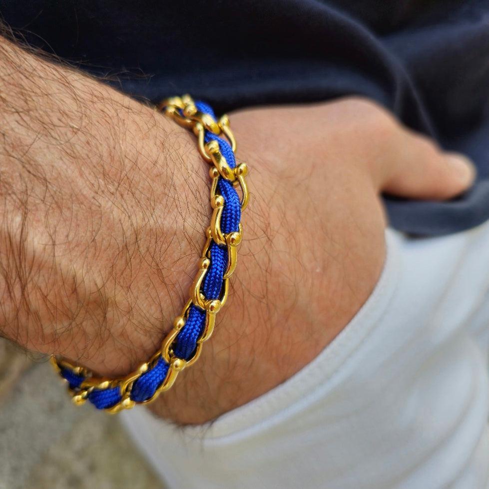 Fish Hook Bracelet for Men, 14K Solid Gold Nautical Men Bracelet, Blue  String Fisher's Bracelet, Marine Bracelet for Men -  Australia