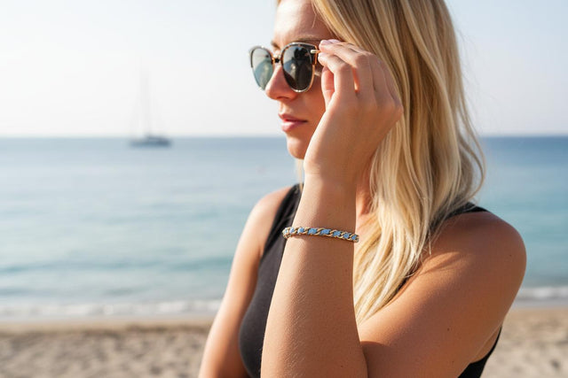 OCEAN MINI Designer Bracelet / Necklace Baby Blue