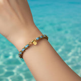 OCEAN MINI Designer Bracelet / Necklace Baby Blue