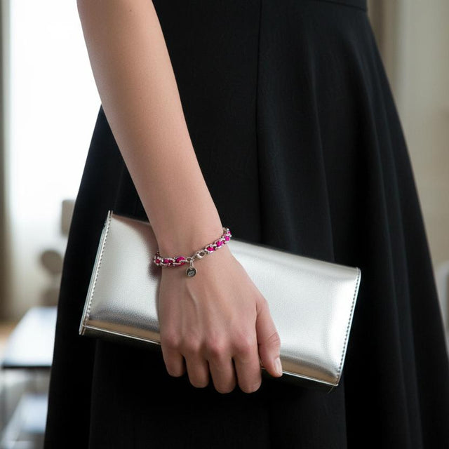OCEAN MINI Designer Bracelet / Necklace Fuchsia