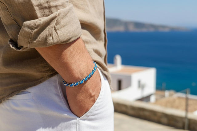 OCEAN MINI Designer Bracelet / Necklace Med Blue