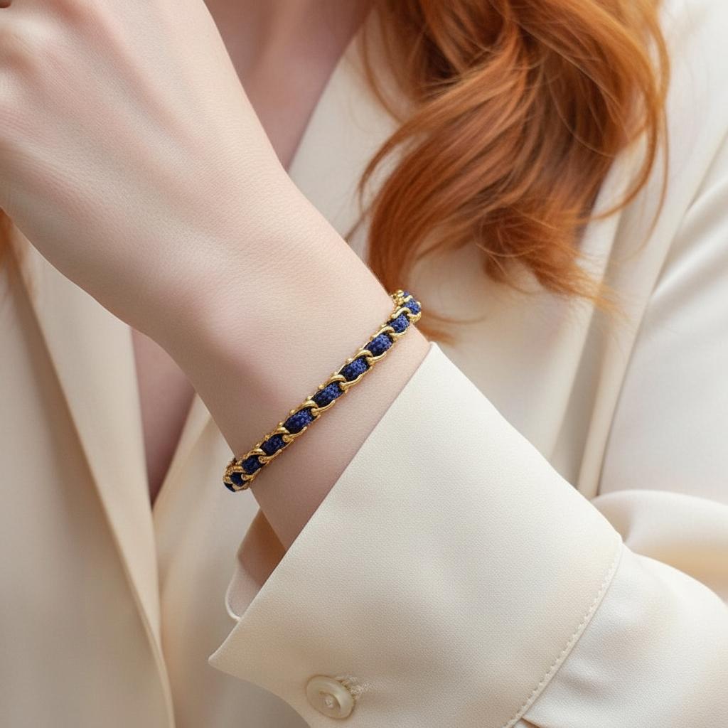 OCEAN MINI Designer Bracelet / Necklace Navy Blue