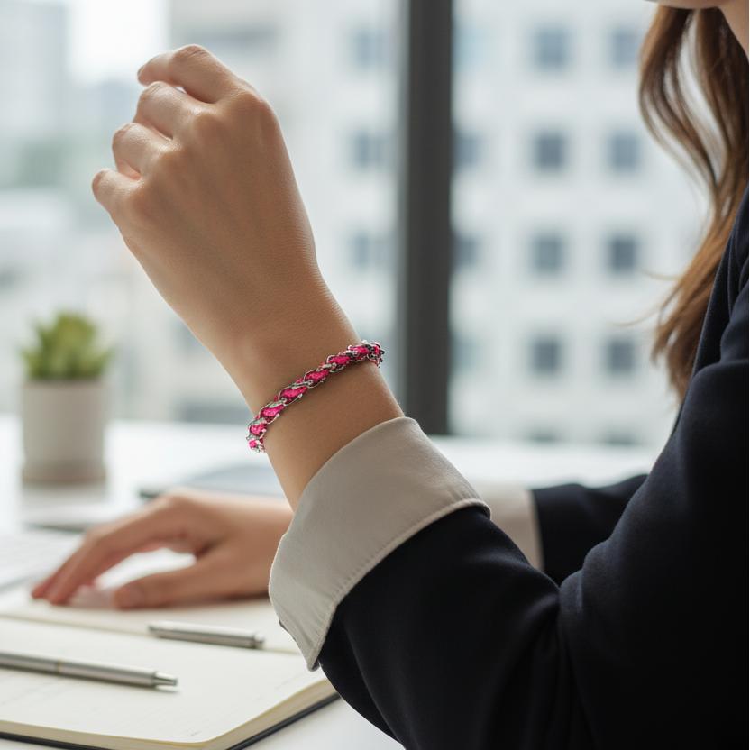 OCEAN MINI Designer Bracelet / Necklace Neon Pink