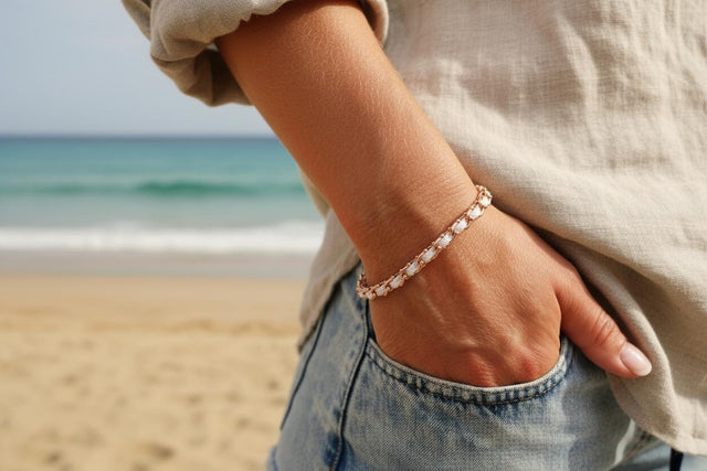 OCEAN MINI Designer Bracelet / Necklace White