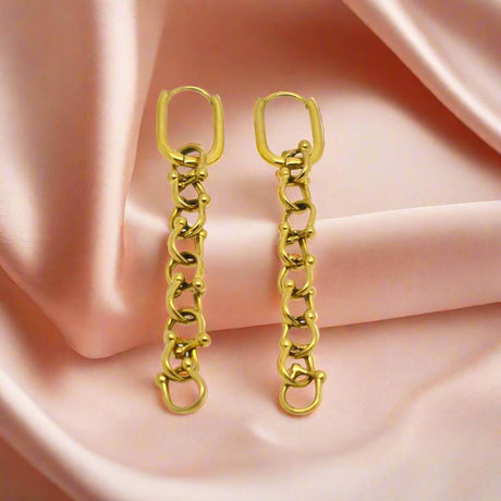 OCEAN MINI Designer Chain Drop Earrings