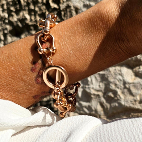 OCEAN ULTRA Signature Toggle Bracelet - Rose Gold