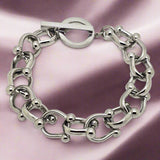 OCEAN ULTRA Signature Toggle Bracelet- Silver