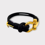 ADRIATICA Shackle & Anchor Bracelet Black