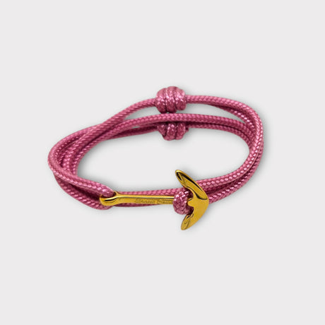 YACHT CREW mittelgroßes Ankerarmband lavendelrosa