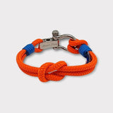 RECYCLED rope bracelet orange blue