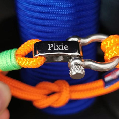 RECYCLED rope bracelet orange green