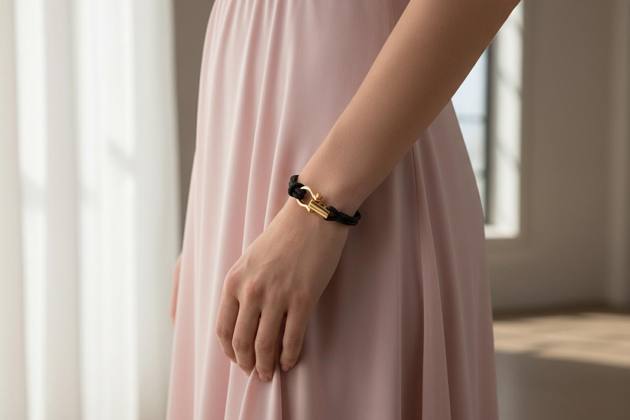 ROYAL mini shackle bracelet black - Break Time Croatia