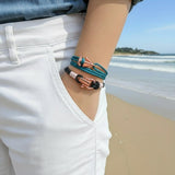 ROYAL 3mm nautical clasp bracelet black baby pink