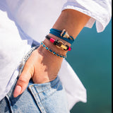 ROYAL 3mm nautical clasp bracelet black fuchsia