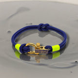 ROYAL 3mm nautical clasp bracelet blue neon yellow