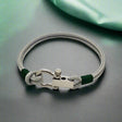 ROYAL 3mm nautical clasp bracelet grey dark green
