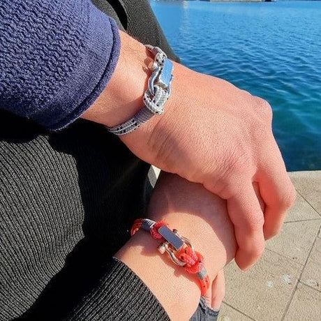 ROYAL 3mm nautical clasp bracelet grey mix