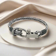 ROYAL 3mm nautical clasp bracelet grey mix