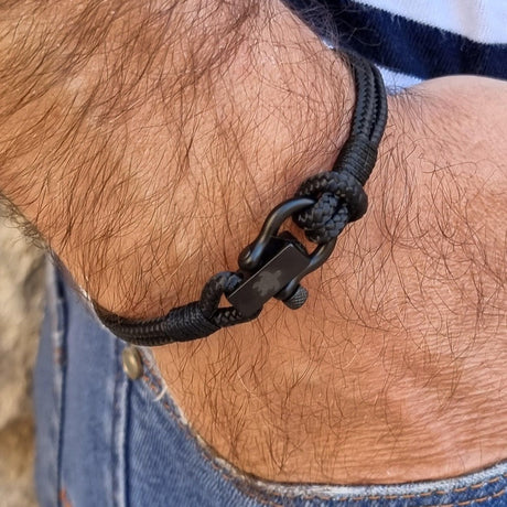 ROYAL mini shackle bracelet black