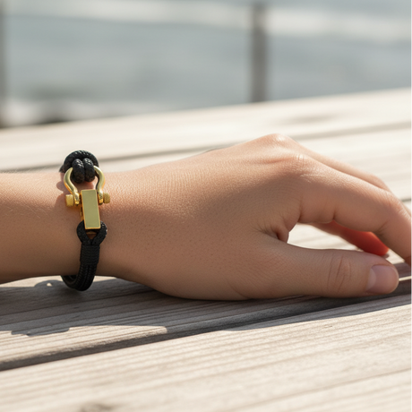 ROYAL mini shackle bracelet black