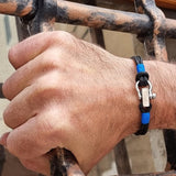 ROYAL mini shackle bracelet black blue