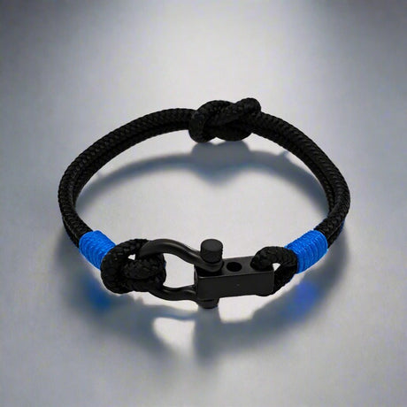 ROYAL mini shackle bracelet black blue