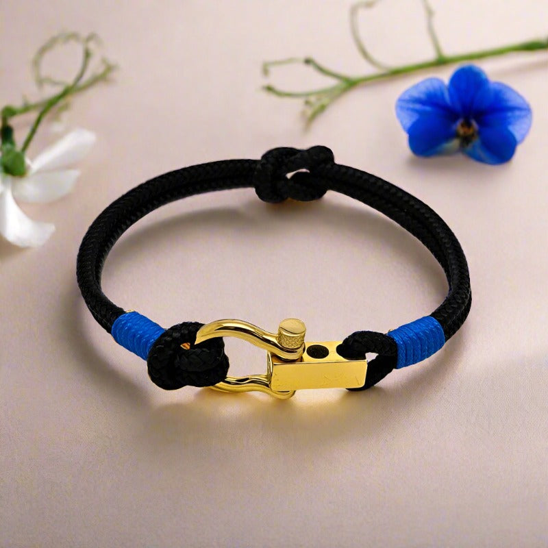 ROYAL mini shackle bracelet black blue