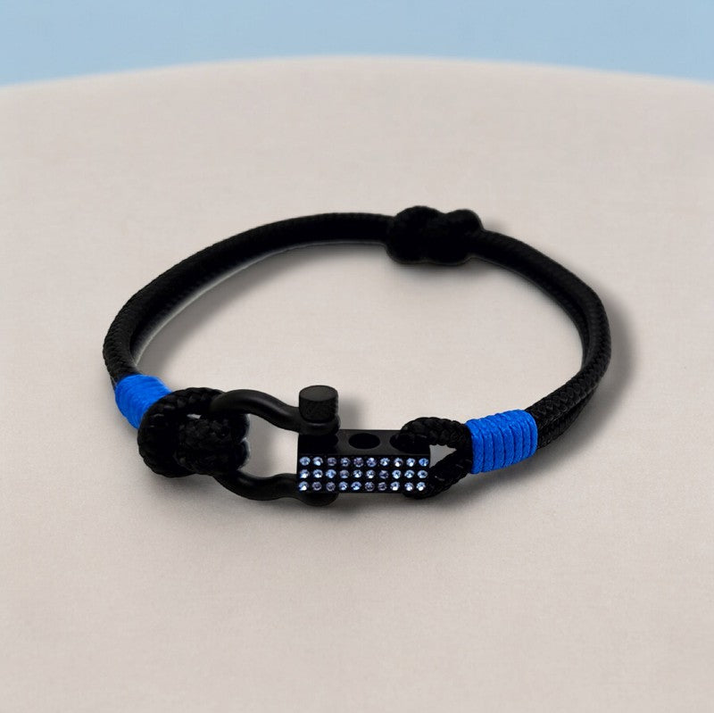 ROYAL mini shackle bracelet black blue