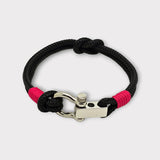 ROYAL mini shackle bracelet black fuchsia