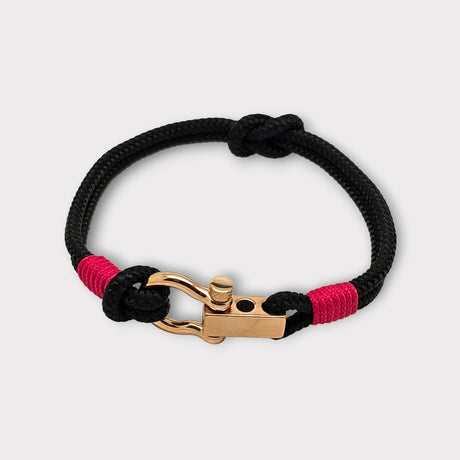 ROYAL mini shackle bracelet black fuchsia