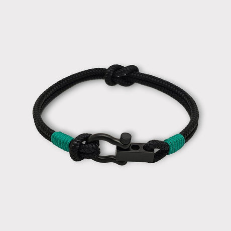 ROYAL mini shackle bracelet black green