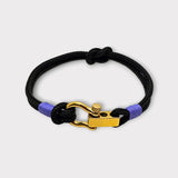 ROYAL mini shackle bracelet black lavender purple