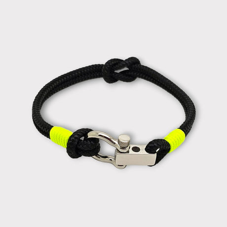 ROYAL mini shackle bracelet black neon yellow