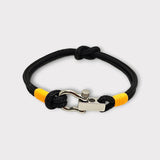 ROYAL mini shackle bracelet black orange