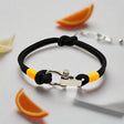 ROYAL mini shackle bracelet black orange