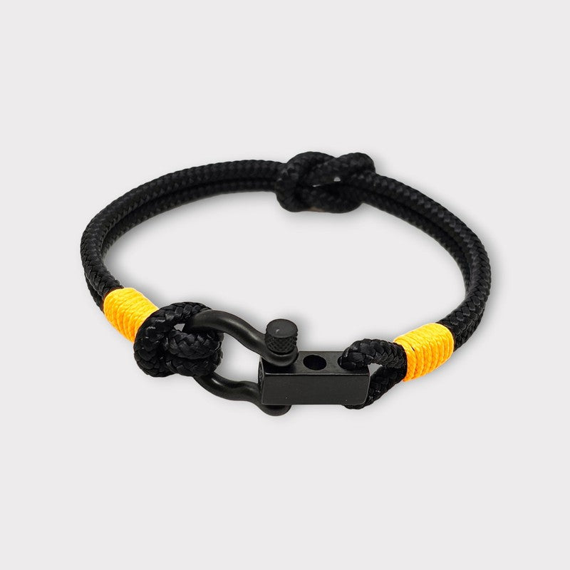 ROYAL mini shackle bracelet black orange