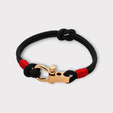ROYAL mini shackle bracelet black red
