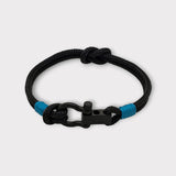 ROYAL mini shackle bracelet black teal