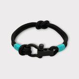 ROYAL mini shackle bracelet black turquoise