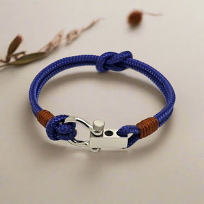 ROYAL mini shackle bracelet blue brown