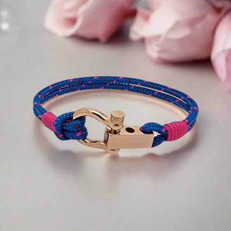 ROYAL mini shackle bracelet blue pink