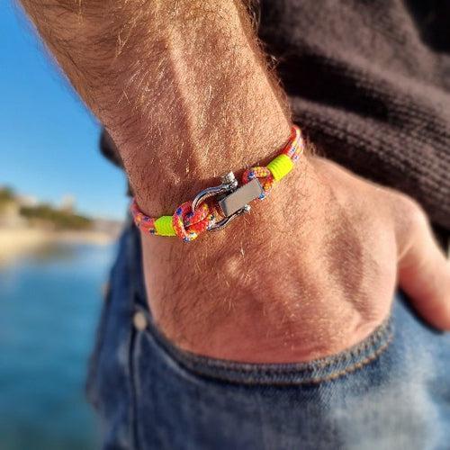 ROYAL mini shackle bracelet coral yellow