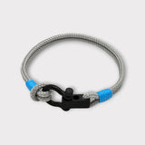 ROYAL mini shackle bracelet grey baby blue