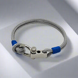 ROYAL mini shackle bracelet grey electric blue